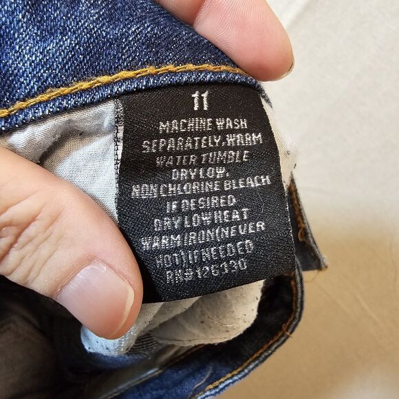 Thrill Jeans Womens 11  Distressed Paint Splatter Jeans Destroyed Rhinestones - Picture 10 of 12